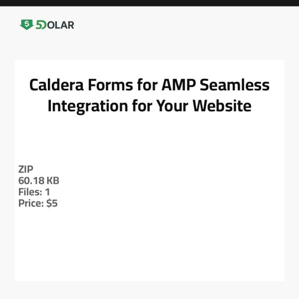 Caldera Forms für AMP - Nahtlose Integration für Ihre Website