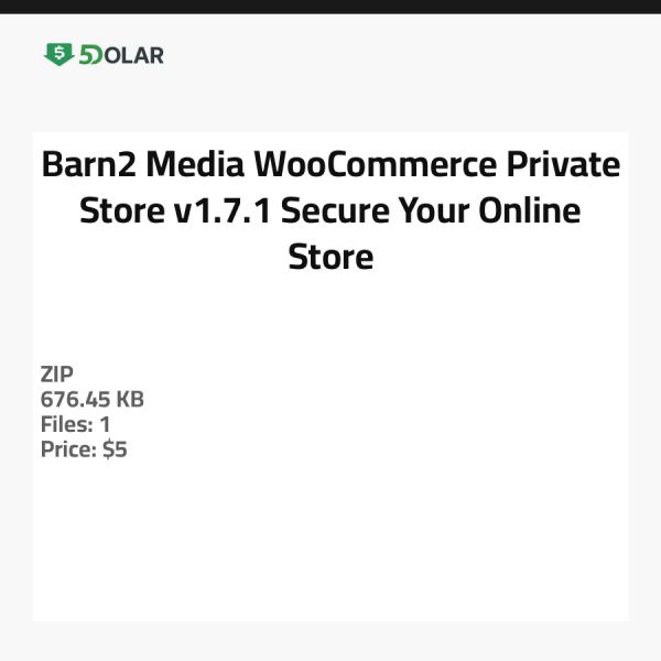Barn2 Media WooCommerce Private Store v1.7.1 - Sichern Sie Ihren Online-Shop