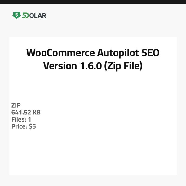 WooCommerce Autopilot SEO - Version 1.6.0 (Zip-Datei)