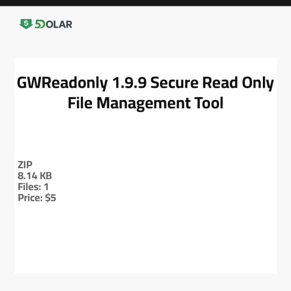 GWReadonly 1.9.9 - Sicheres Read-Only-Dateimanagement-Tool