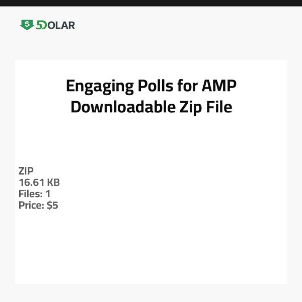 Fesselnde Umfragen für AMP - Herunterladbare Zip-Datei