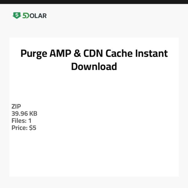 Purge AMP & CDN Cache - Sofortiger Download