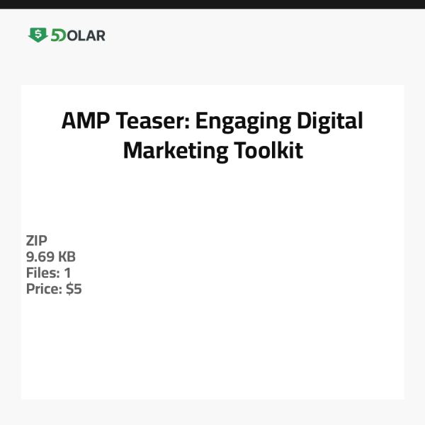 AMP Teaser: Ansprechendes Digital Marketing Toolkit