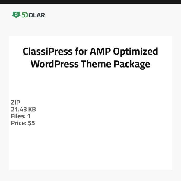 ClassiPress für AMP - Optimiertes WordPress-Themenpaket
