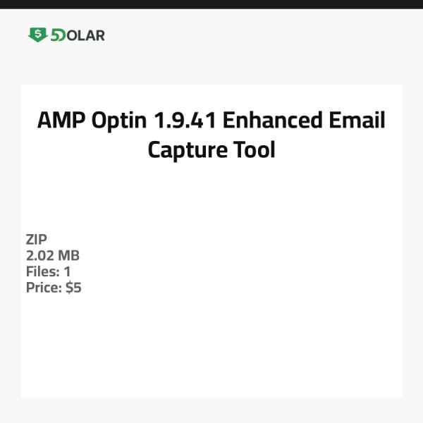 AMP Optin 1.9.41 - Verbesserte E-Mail-Erfassungstool