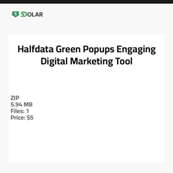 Halfdata Green Popups - Ansprechendes digitales Marketing-Tool