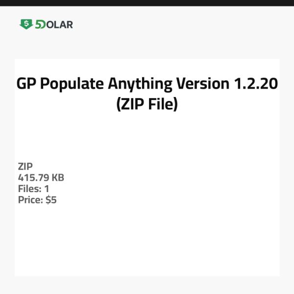 GP Populate Anything - Version 1.2.20 (ZIP-Datei)