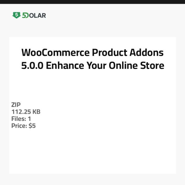 WooCommerce Produkt-Addons 5.0.0 - Verbessern Sie Ihren Online-Shop