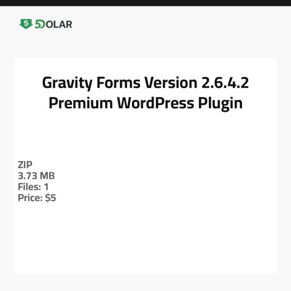 Gravity Forms Version 2.6.4.2 - Premium WordPress Plugin