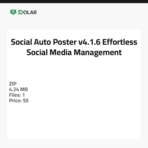 Social Auto Poster v4.1.6 - Mühelose Verwaltung von sozialen Medien