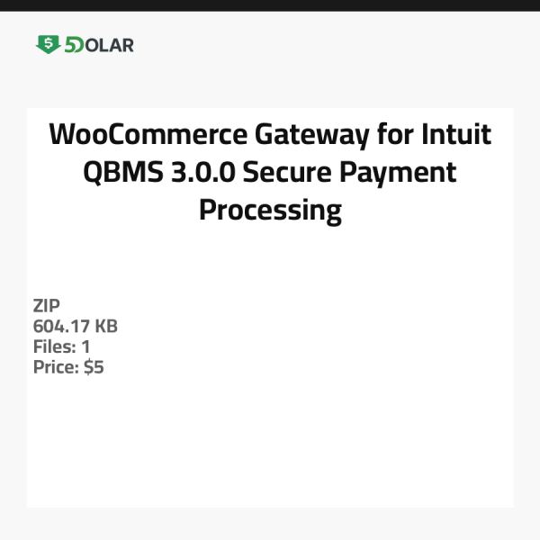 WooCommerce Gateway für Intuit QBMS 3.0.0 - Sichere Zahlungsabwicklung