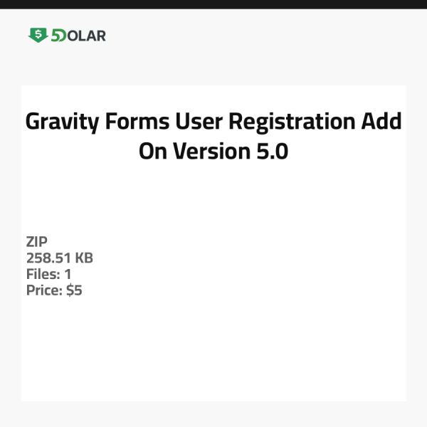 إضافة تسجيل المستخدمين لـ Gravity Forms - الإصدار 5.0