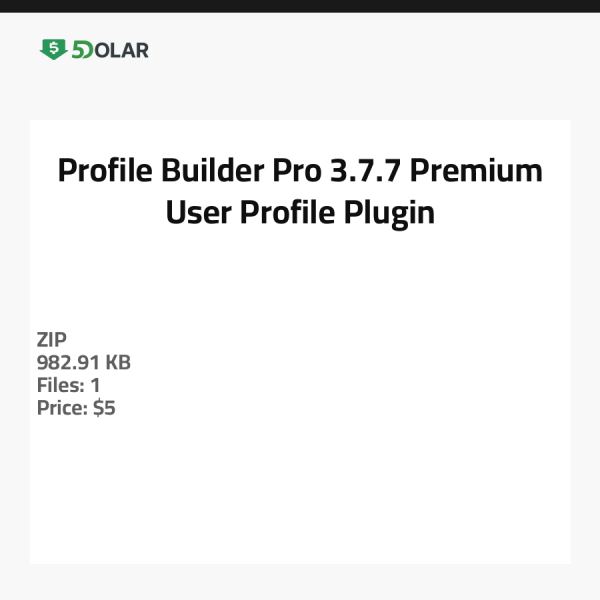 Profile Builder Pro 3.7.7 - Premium Benutzerprofil-Plugin