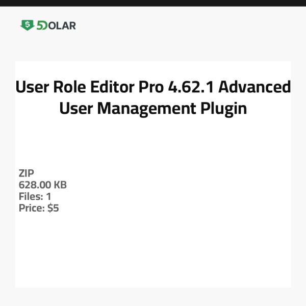 User Role Editor Pro 4.62.1 - Erweiterte Benutzerverwaltungs-Plugin