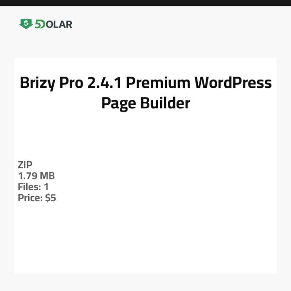 Brizy Pro 2.4.1 - Premium WordPress Page Builder
