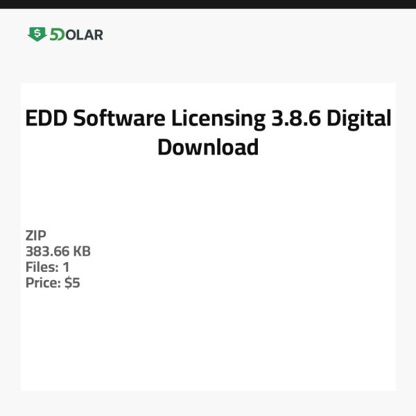 EDD Softwarelizenz 3.8.6 - Digitaler Download