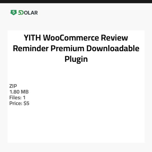 YITH WooCommerce Review Reminder Premium - Herunterladbares Plugin