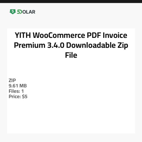 YITH WooCommerce PDF Invoice Premium 3.4.0 - Herunterladbare Zip-Datei