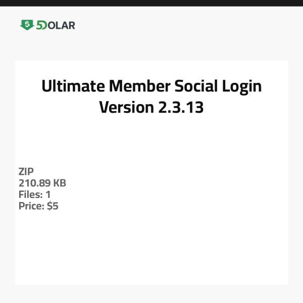 Ultimate Member Social Login - Version 2.3.13