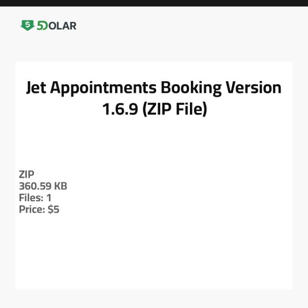 حجز المواعيد بواسطة Jet - النسخة 1.6.9 (ملف ZIP)