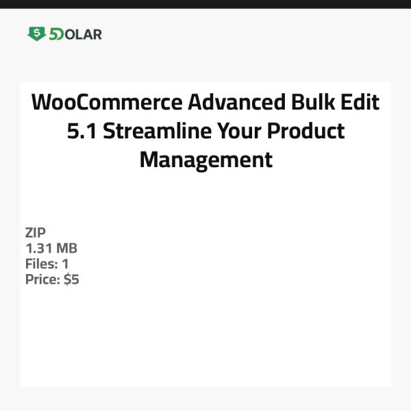 WooCommerce Advanced Bulk Edit 5.1 - Optimieren Sie Ihr Produktmanagement