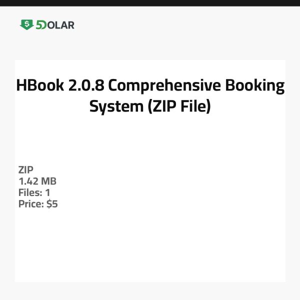 HBook 2.0.8 - نظام حجز شامل (ملف ZIP)