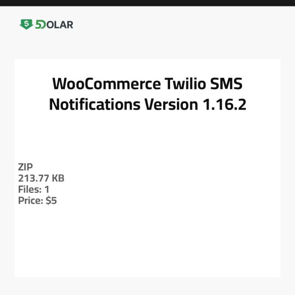 WooCommerce Twilio SMS-Benachrichtigungen - Version 1.16.2