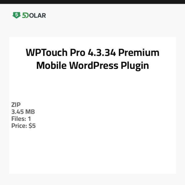 WPTouch Pro 4.3.34 - Premium Mobile WordPress Plugin
