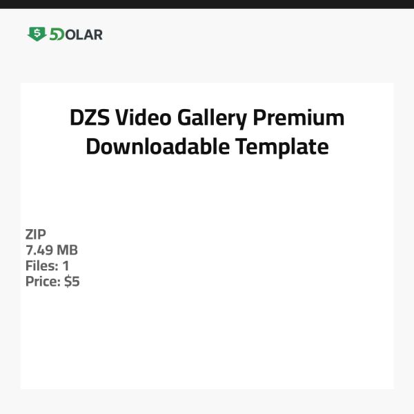 معرض فيديو DZS - قالب قابل للتنزيل متميز