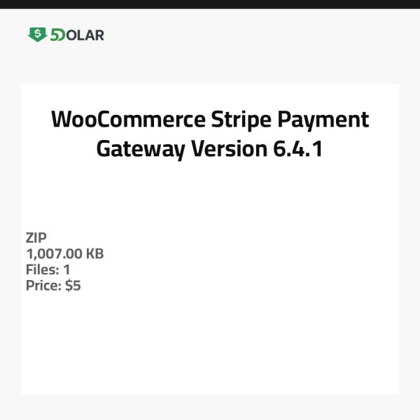 WooCommerce Stripe-Zahlungsgateway - Version 6.4.1