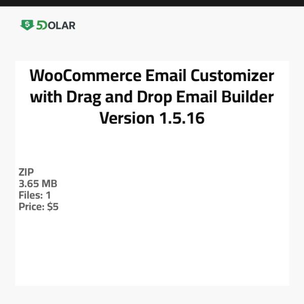 WooCommerce E-Mail-Anpassung mit Drag-and-Drop E-Mail-Builder - Version 1.5.16