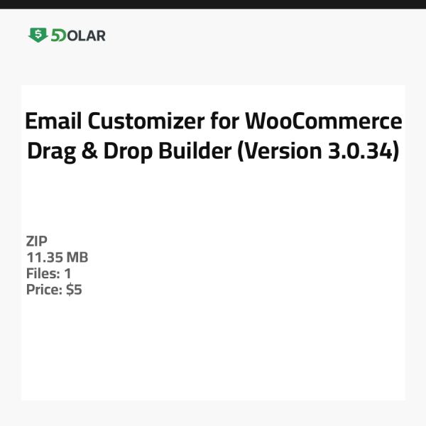 E-Mail-Anpassung für WooCommerce - Drag & Drop Builder (Version 3.0.34)