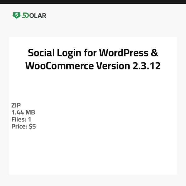Soziale Anmeldung für WordPress & WooCommerce - Version 2.3.12