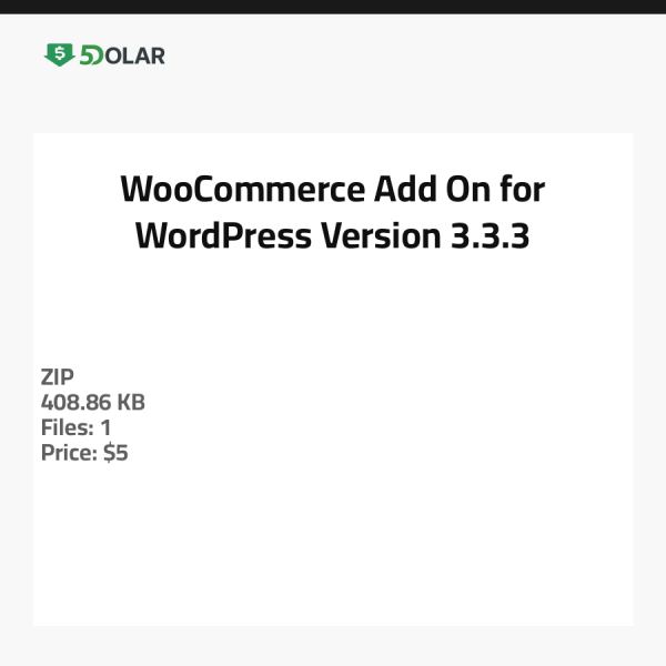 WooCommerce Add-On für WordPress - Version 3.3.3