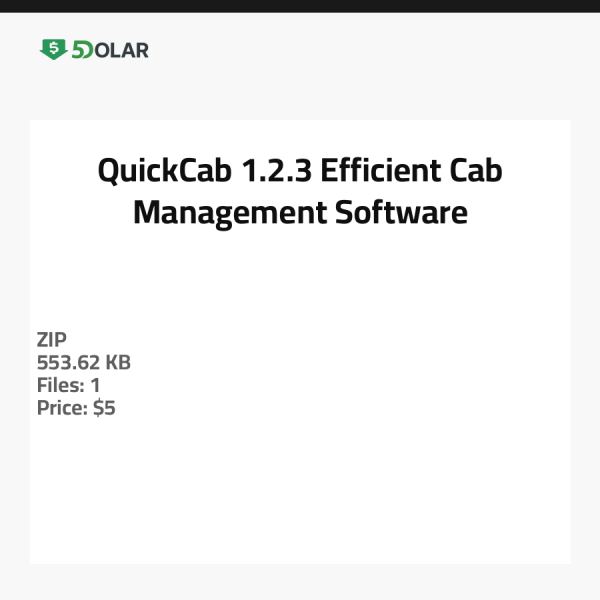 QuickCab 1.2.3 - Effiziente Taxi-Management-Software