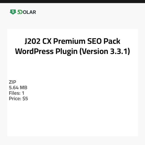حزمة J202 CX Premium SEO - إضافة ووردبريس (الإصدار 3.3.1)