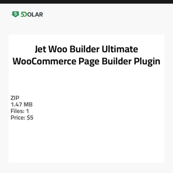 Jet Woo Builder - Ultimatives WooCommerce Page Builder Plugin
