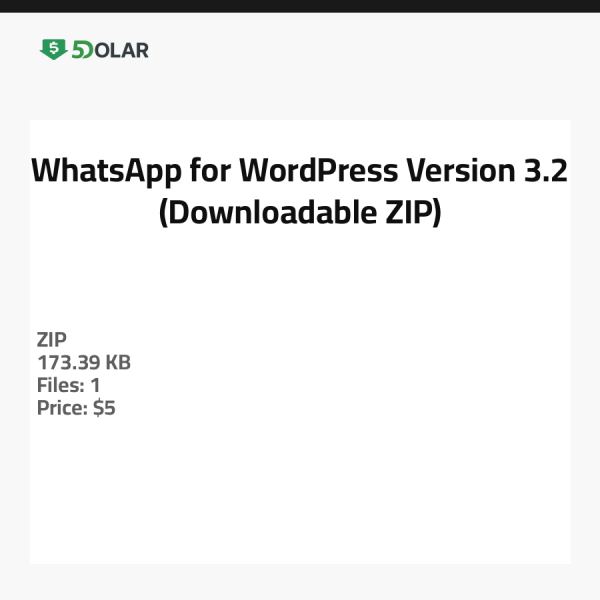 WhatsApp für WordPress - Version 3.2 (Downloadbares ZIP)