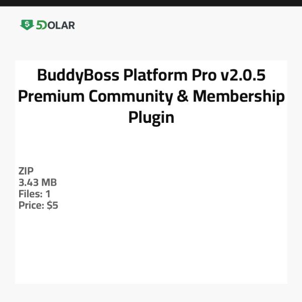 BuddyBoss Platform Pro v2.0.5 - Premium Community & Membership Plugin
