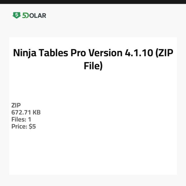 Ninja Tables Pro - Version 4.1.10 (ZIP-Datei)
