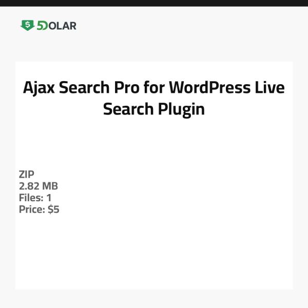 Ajax Search Pro für WordPress - Live-Suchplugin