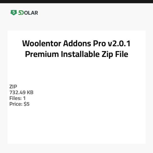 Woolentor Addons Pro v2.0.1 - Premium Installierbare Zip-Datei