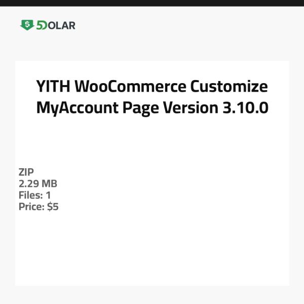 YITH WooCommerce Customize MyAccount Page - Version 3.10.0