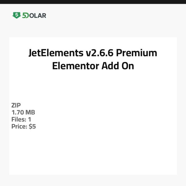 JetElements v2.6.6 - Premium Elementor Add-On