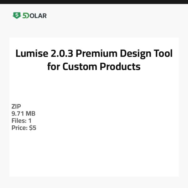 Lumise 2.0.3 - Premium Design-Tool für maßgeschneiderte Produkte