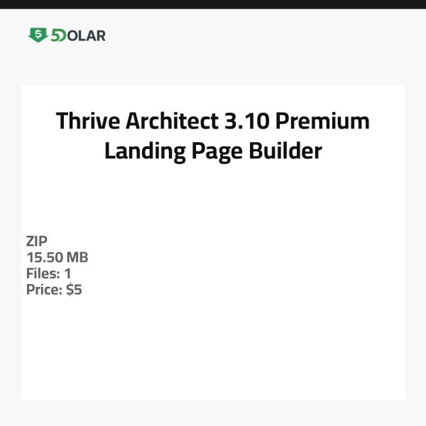 Thrive Architect 3.10 - Premium Landing Page Builder