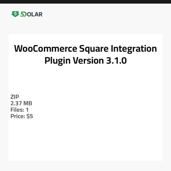 WooCommerce Square Integration Plugin - Version 3.1.0