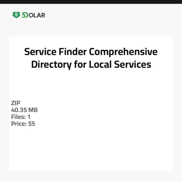 Service Finder - Umfassendes Verzeichnis für lokale Dienstleistungen