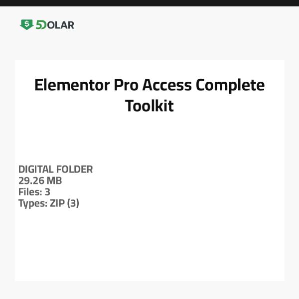 Elementor Pro Zugang - Komplettes Toolkit