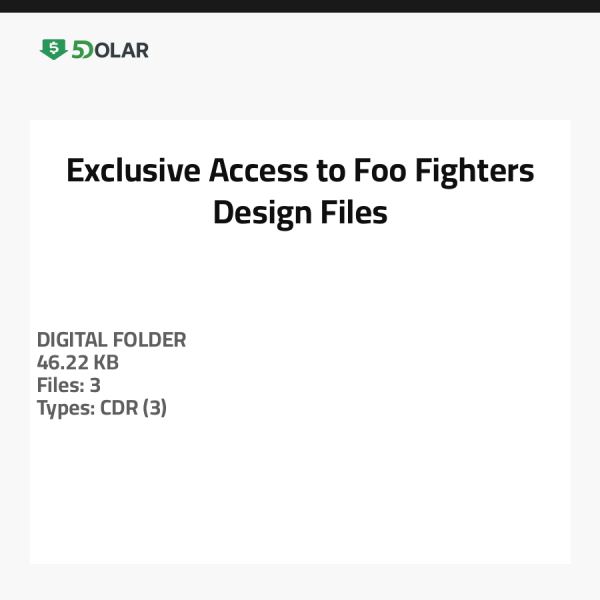 وصول حصري إلى ملفات تصميم Foo Fighters